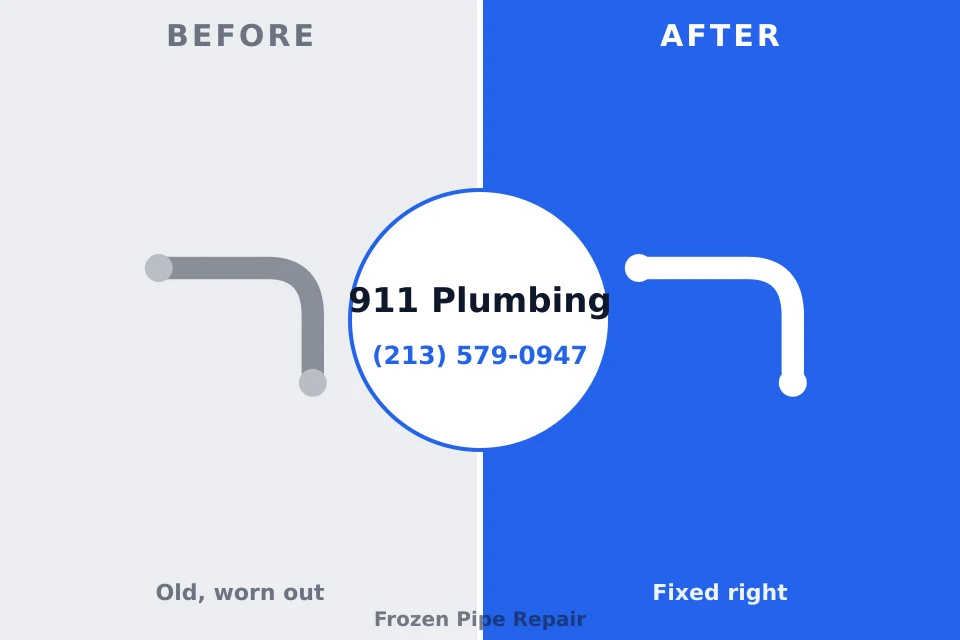 Before and after: plumbing repair Banks, OR